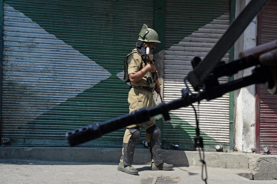 Indian troops laid a siege around a southern village in Qazigund area overnight on a tip that militants were hiding there. (File/AFP)