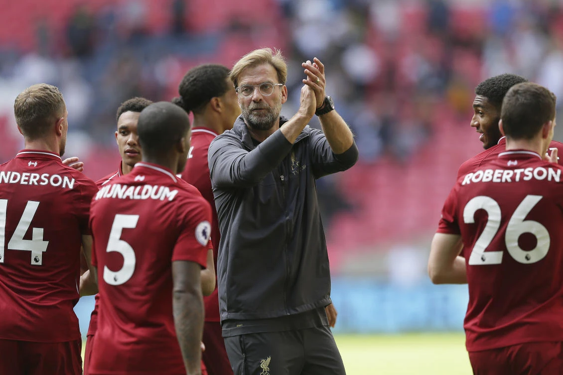 Jurgan Klopp was a very happy man after seeing his Liverpool side stroll to victory over Tottenham at Wembley. (AFP)