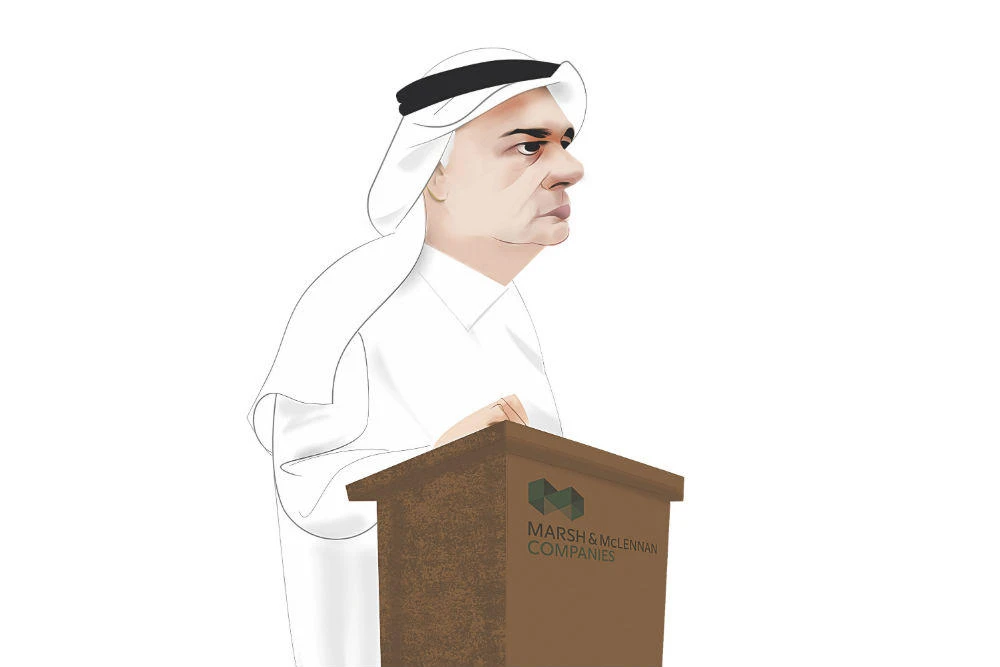 Bassam Al-Bader - chief executive of Marsh Saudi Arabia. (Illustration: Luis Granena)