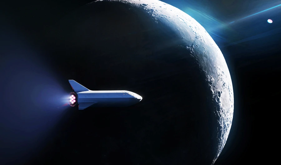 Big Falcon Rocket will transport the person to the moon. (SpaceX/Reuters)