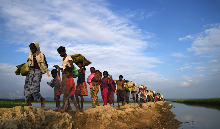 Saudi Arabia recently provided $50 million to support rehabilitation programs for Rohingya related to education and health. (AFP)