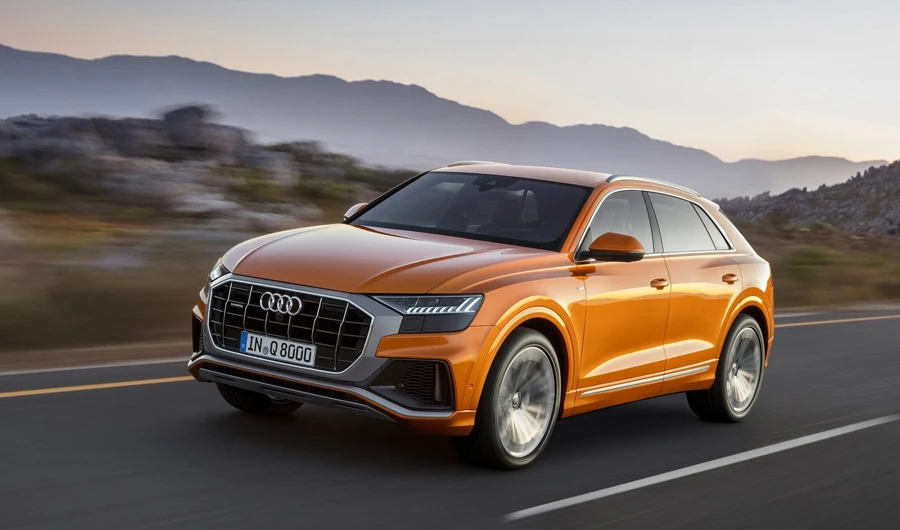 The Audi Q8 features a sporty design and dynamic performance