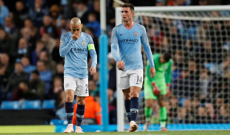 City were humbled by French side Lyon in Manchester. (Reuters)