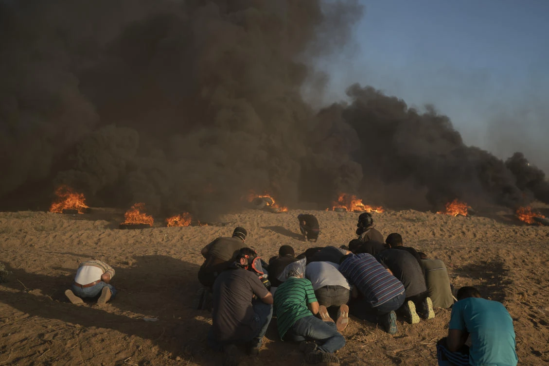 A teenager was killed and dozens of other Palestinians injured by Israeli fire at a border protest, Gaza officials said. (File/AP/Felipe Dana)