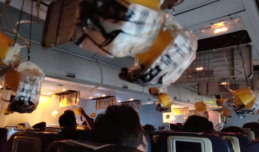 Oxygen masks were deployed after a loss of cabin pressure. (Reuters)