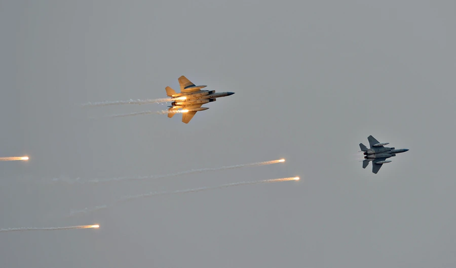 The stike targeted a Houthi vehicle in Al-Malgam district of Yemen’s central Al-Bayda province. (SPA)