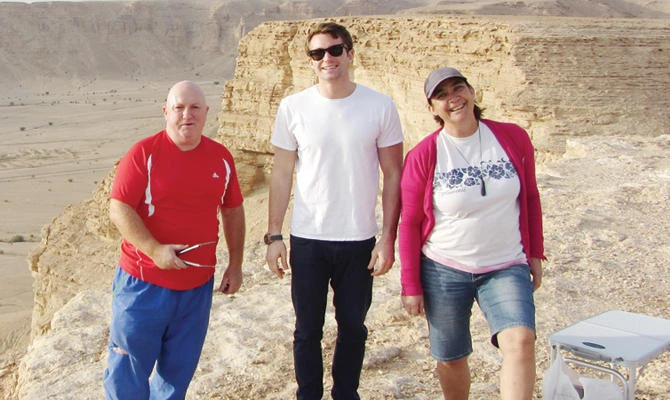 Glenn and Gaelene are impressed with Saudi Arabia’s progress. (Supplied)