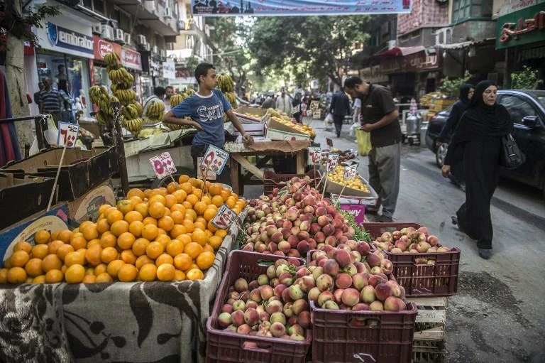 Egypt’s inflation, which had soared to a record high of more than 33 percent in July 2017, eased to its lowest level in almost two years in May. (AFP)