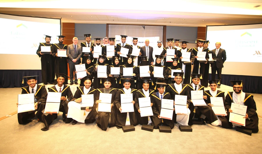The first batch of Tahseen leadership graduates at a function in Riyadh on Wednesday. (Photo/Supplied)