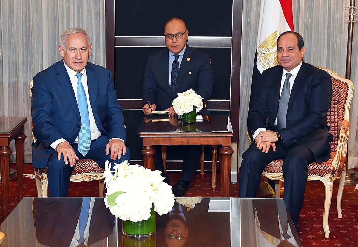 Israeli Prime Minister Benjamin Netanyahu said on Thursday that he spoke to Egyptian President Abdel Fattah El-Sisi. (AFP)