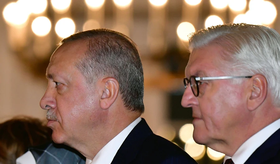 Much of central Berlin was in lock-down for the visit. (AFP)