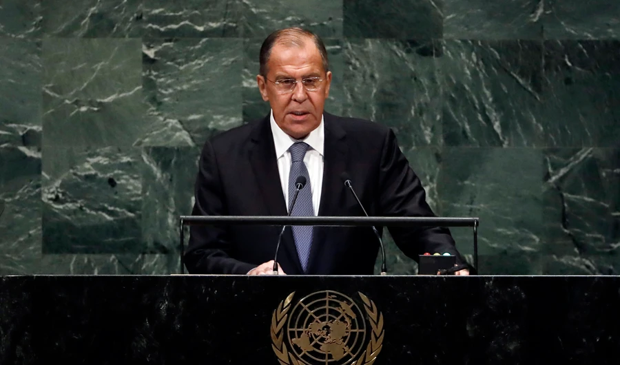 Lavrov used Russia's speech at the annual UN General Assembly to vigorously defend multilateral organizations. (AP)