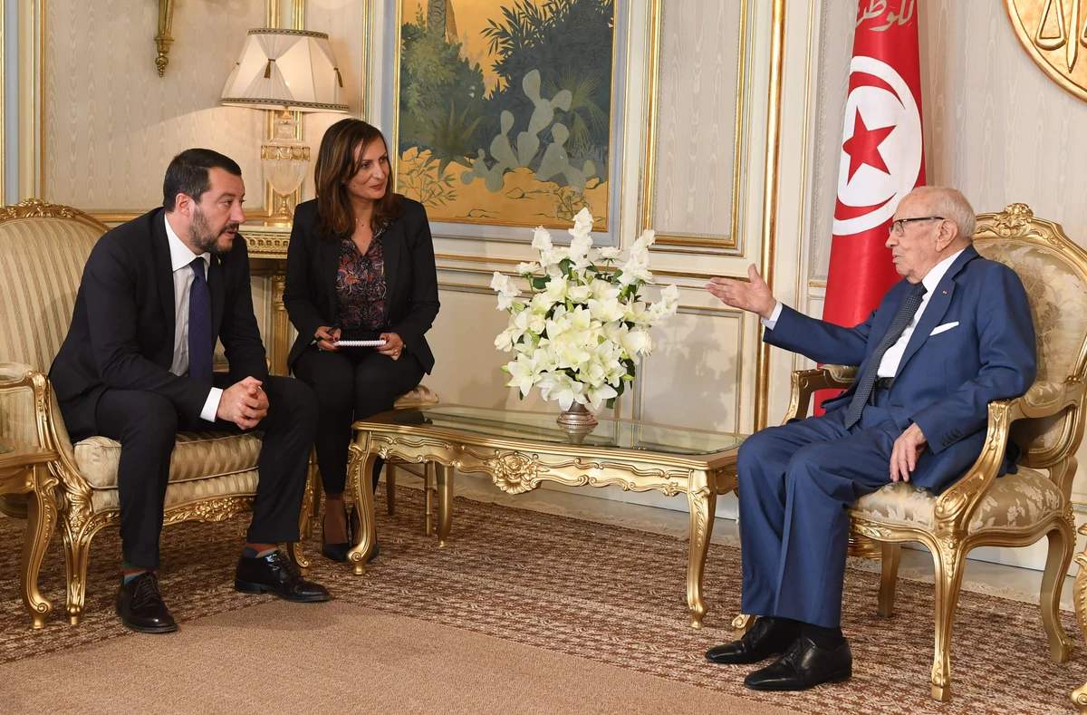 Salvini also met with Tunisian President Beji Caid Essebsi on Thursday. (AFP)