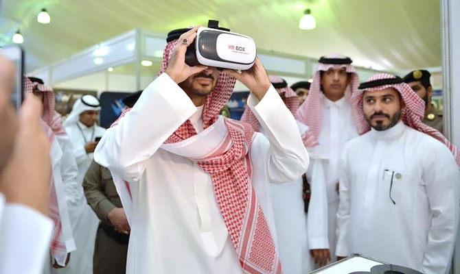 Deputy Makkah Gov. Prince Abdullah bin Bandar tours the first edition of Apps World event in Jeddah. (Photo: Supplied)