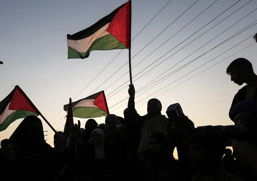 The streets of Ramallah and other West Bank cities were largely empty on Monday as schools, universities, government offices and private business were closed. (File/AFP)