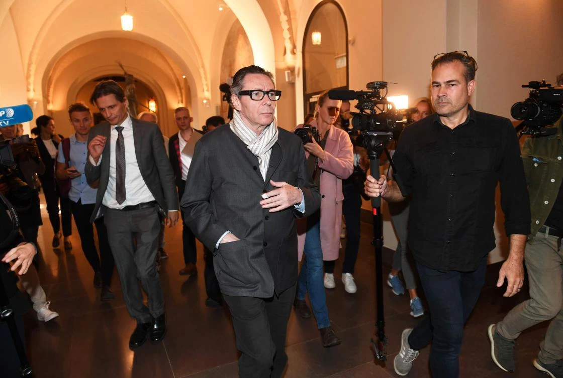 Jean-Claude Arnault arrives at the district court in Stockholm on September 19 to appear accused of rape and sexual assault allegations. (AFP)