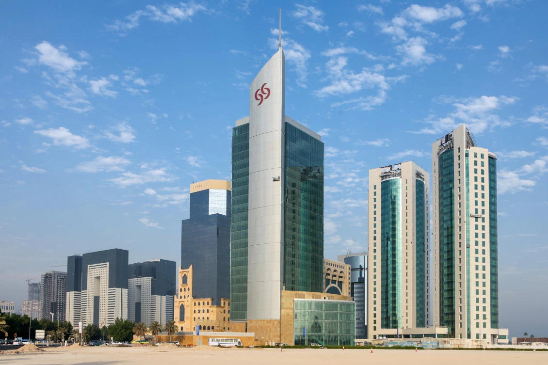 The commercial district of Doha with a sparse scattering of newly-built towers in the early stages of the its expansion. (Shutterstock/File Photo)