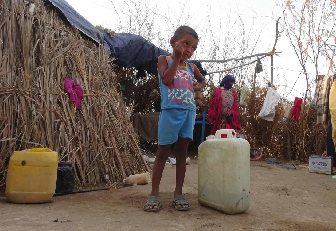A young Yemeni at Al-Waara camp in Hodeidah governorate, where WHO is carrying out Cholera vaccinations. (AFP)