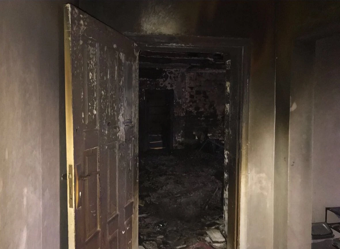 The fire ripped through the family’s villa in Baniyas, an area of Abu Dhabi. (Abu Dhabi Police)