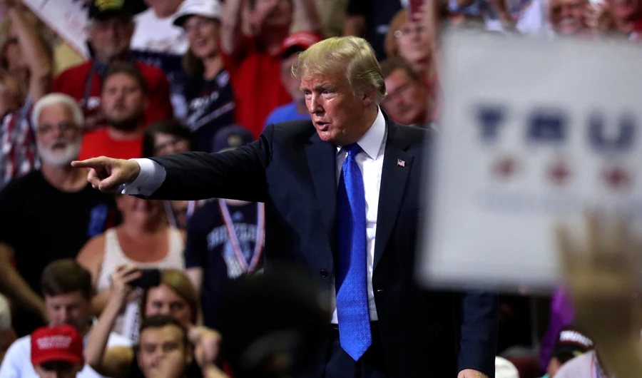 It's a very scary time for young men in America when you can be guilty of something that you may not be guilty of, Trump told supporters Tuesday. (Reuters)