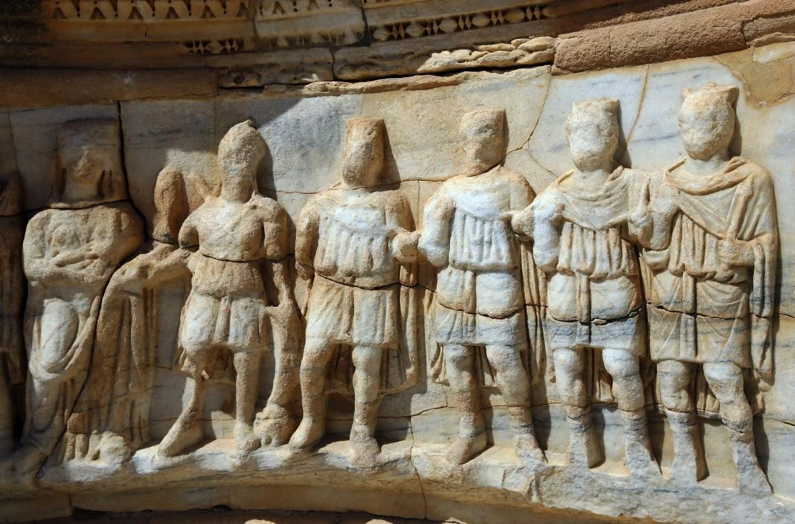 A Spanish archaeological mission recently visited Sabratha and signed an agreement to restore some areas, including the theater. (AFP)