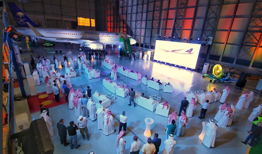 Saudi Arabian Airlines celebrates arrival of new Airbus jet