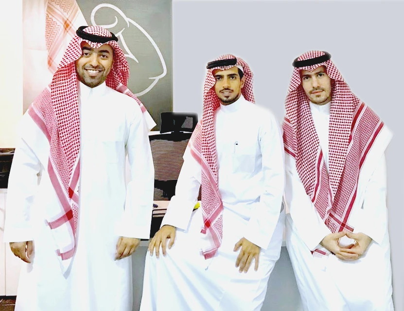 Company founders, from left, Muaath Altukhaifi, Salem Aljawini and Ahmed Aloraifi.