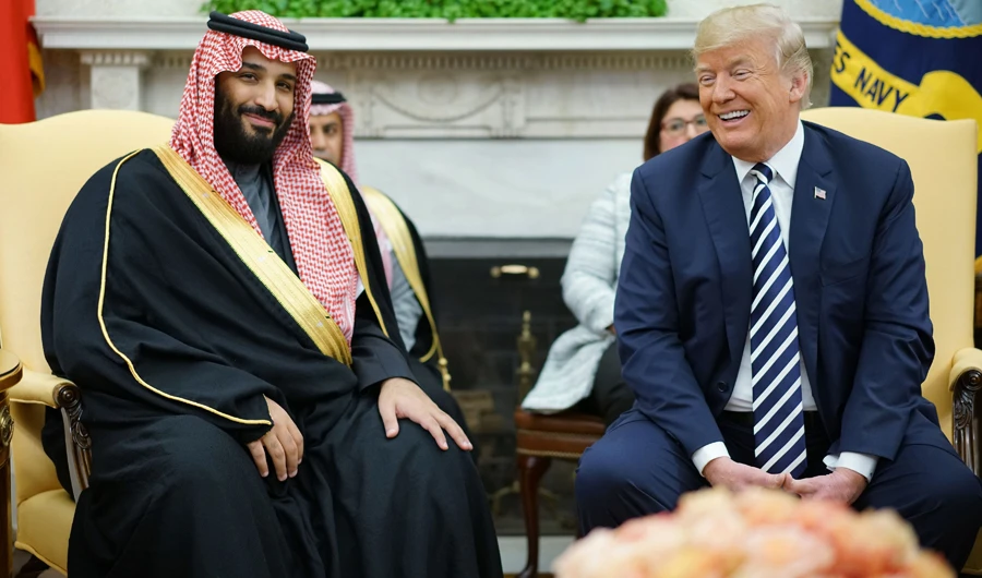 Saudi Crown Prince says he loves working with the US president and that a lot has been achieved in the Middle East due to their partnership. (AFP/File)