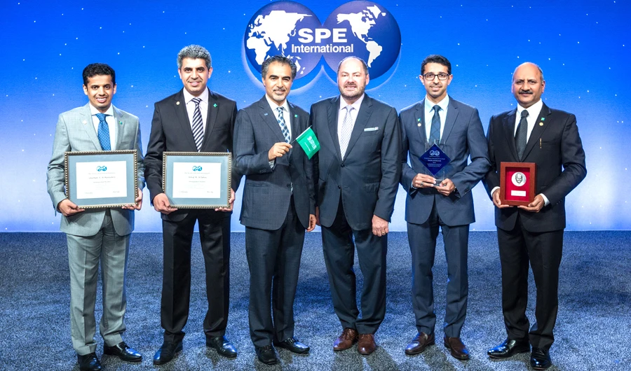 Aramco employees were honored with SPE awards. (Photo/supplied)