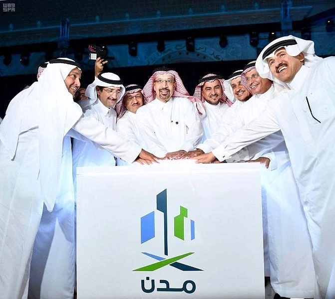 Saudi Arabia’s Energy Minister Khalid Al-Falih launches new strategy for Saudi Industrial Property Authority. (SPA)