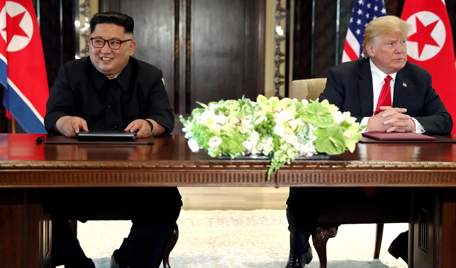 Trump said that there could “eventually” be a meeting on US soil. (Reuters)