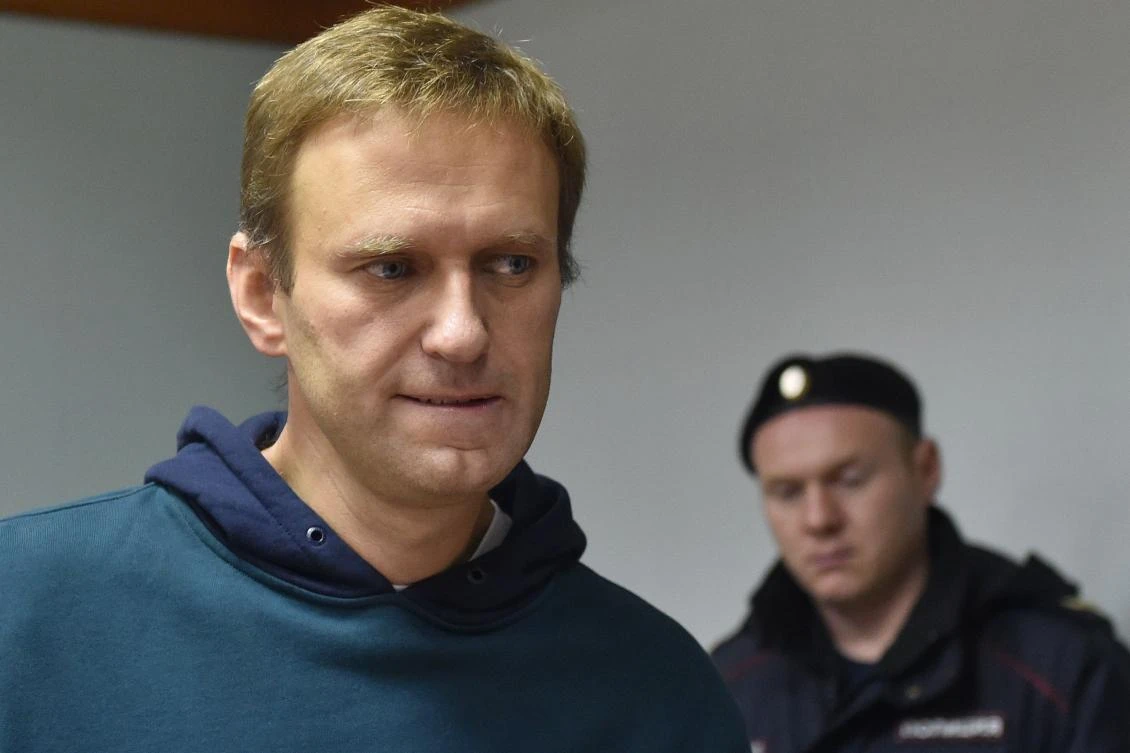 Russian opposition leader Alexei Navalny attends an appeal hearing against his jail for organizing an anti-Kremlin protest at the city court in Moscow on October 3, 2018. (AFP)