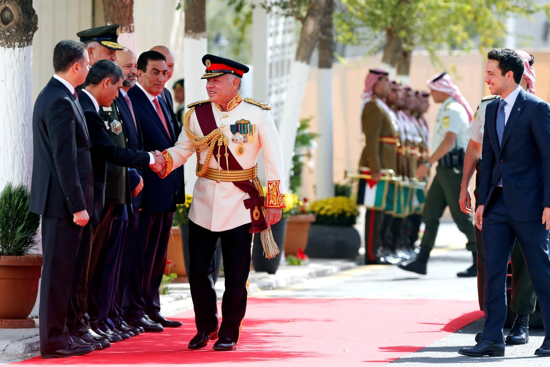 Jordan's King Abdullah arrives for the opening of the third ordinary session of the 18th Parliament in Amman, Jordan October 14, 2018. (Reuters)