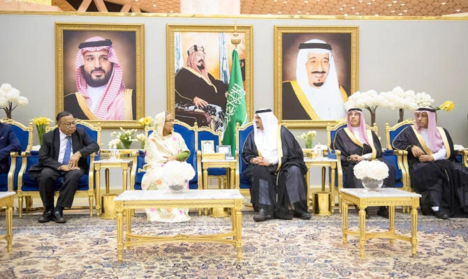 Bangladesh’s Prime Minister Sheikh Hasina was received by Riyadh Deputy Gov. Prince Mohammed bin Abdul Rahman bin Abdul Aziz on Tuesday. (SPA)