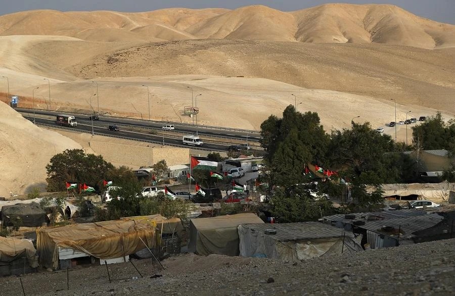 Israel says Khan Al-Ahmar was built illegally and has offered to resettle its residents a few kilometers away. (AFP)