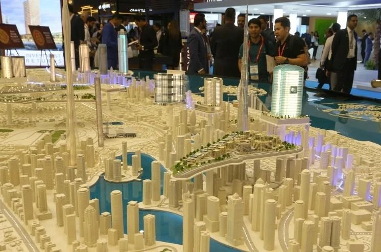 The UAE’s private sector has been hurt by the slump of the last few years, especially with real estate prices. (AFP)