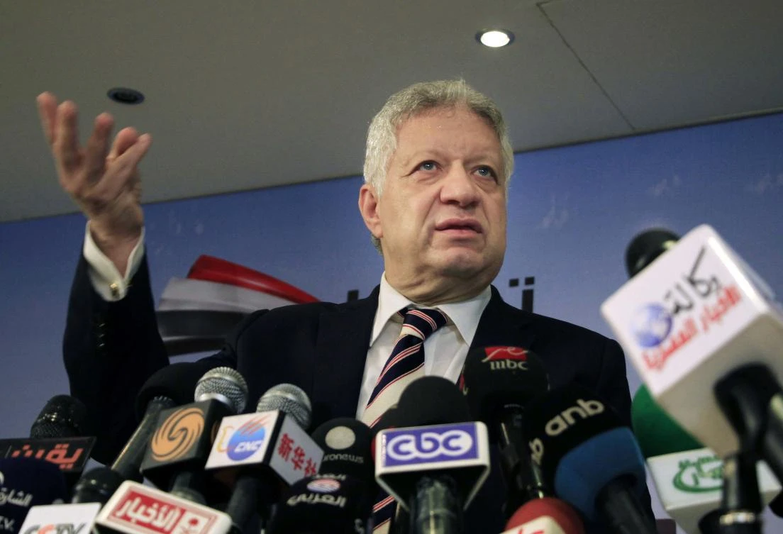 Mansour has for years been a thorn in the side of Egypt’s sports scene, with his use of profanities a feature of his TV appearances. (AP)