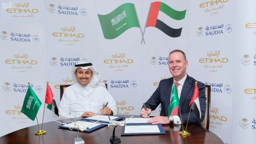 Etihad Airways and Saudi Arabian Airlines (Saudia) confirmed that they have forged a new alliance to provide customers with access to the destinations in their respective networks. (SPA)