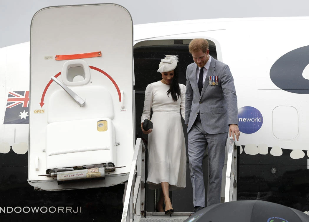 Britain’s Prince Harry and Meghan will be in Fiji for three days. (AP)