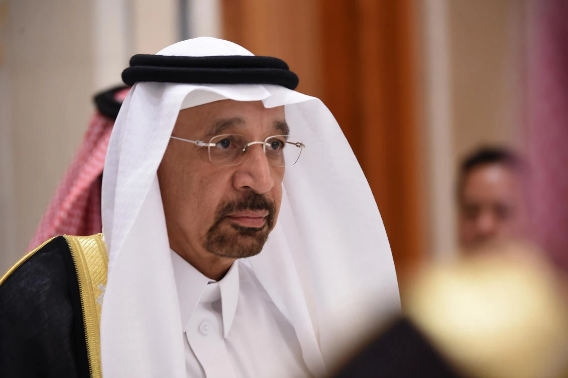 Saudi Energy and Oil Minister Khalid Al-Falih arrives at the Future Investment Initiative (FII) conference in Riyadh. (AFP)