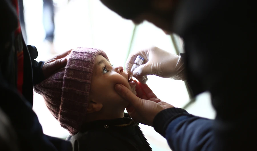 Polio mainly affects children under five. One in 200 infections leads to irreversible paralysis, most commonly in the legs. (AFP)