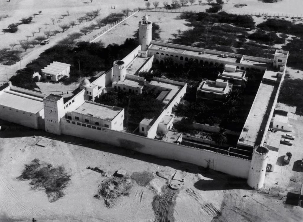 Aerial view of Qasr Al Hosn in the 1960s. (Courtesy: National Archives)