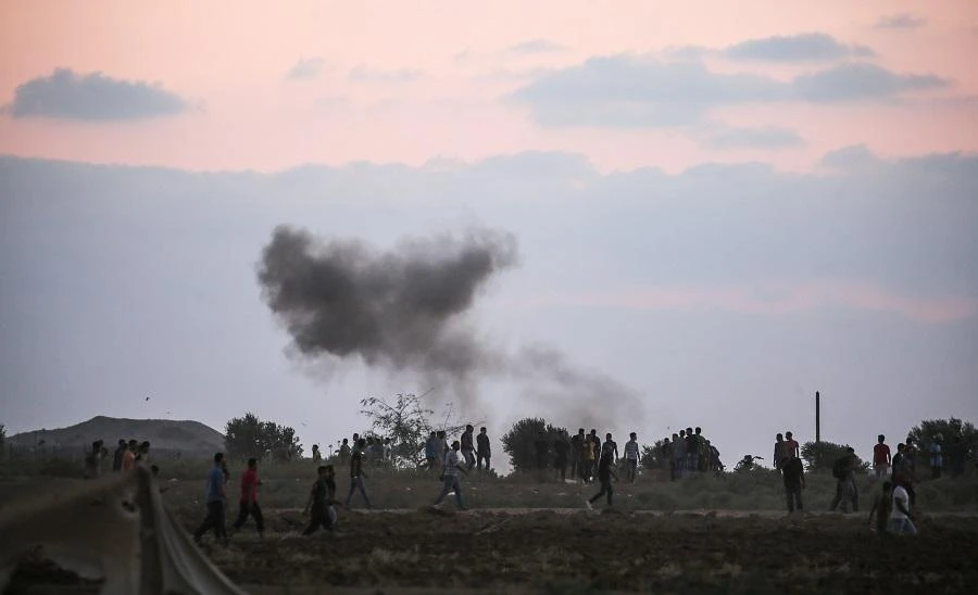 The air force on Wednesday struck a position in Gaza used by protesters to launch incendiary balloons into Israel, the military said. (File/AFP)