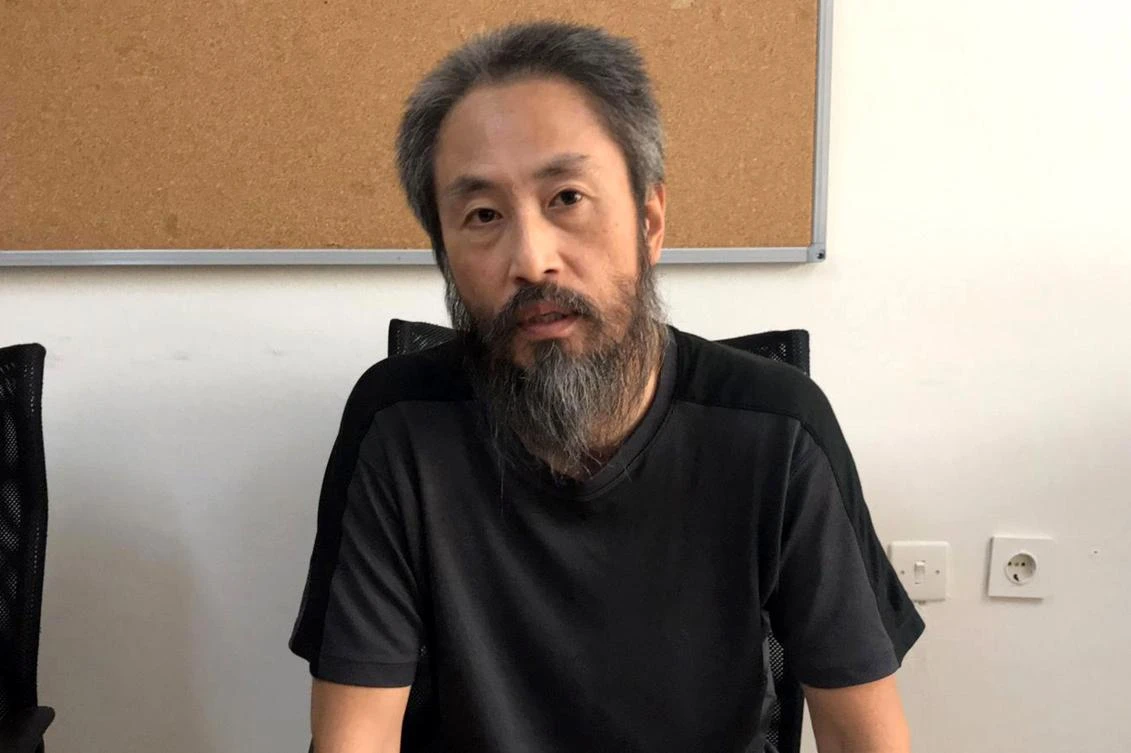 Japanese journalist Jumpei Yasuda, who had been kidnapped in Syria, is pictured after his release in Hatay October 24, 2018. (AFP/DHA/Huseyin Bozok)