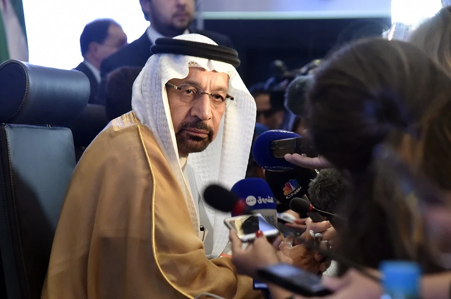 Saudi Energy Minister Khalid Al-Falih believes there could be a need for intervention to reduce oil stockpiles after increases in recent months. (AFP)