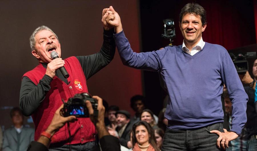 Haddad wants to win over Brazilians who in previous elections cast ballots for former President Luiz Inacio Lula da Silva. (AFP)