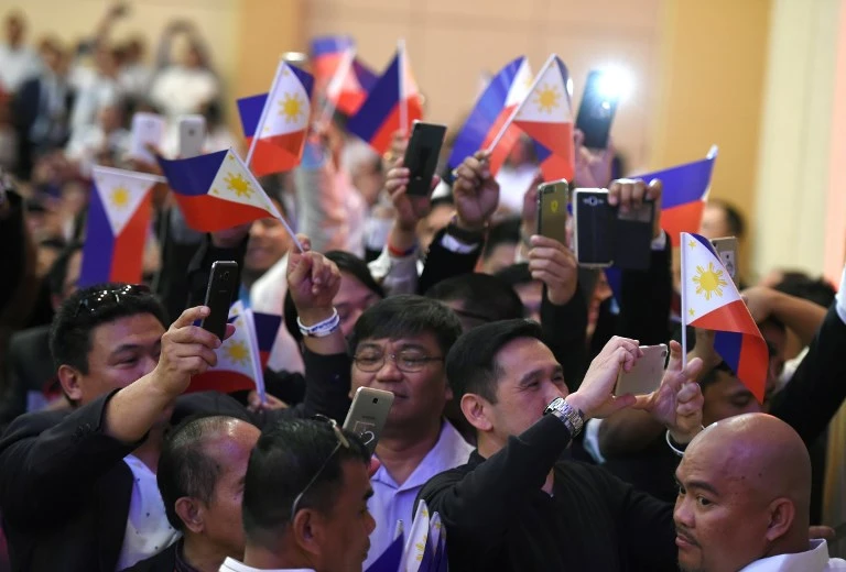 Saudi Arabia was the leading country of destination among Overseas Filipino Workers in 2017, Philippine government data show. Above, OFWs in Riyadh. (AFP)