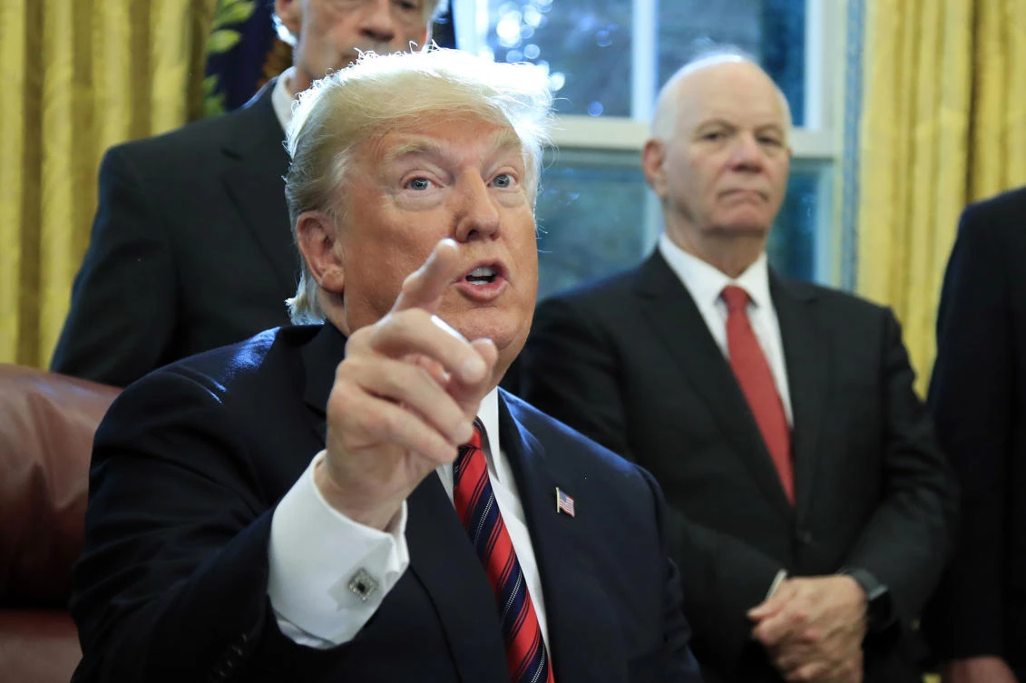 Trump was campaigning in Charlotte, North Carolina, Friday to support two GOP candidates facing close races in the state. (File/AP/Manuel Balce Ceneta)