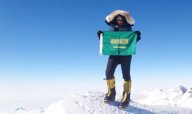 Raha Moharrak on Mount Everest. The climber has urged women to listen to their hearts to achieve something special. (Photos by Ahmed Althani and AFP)