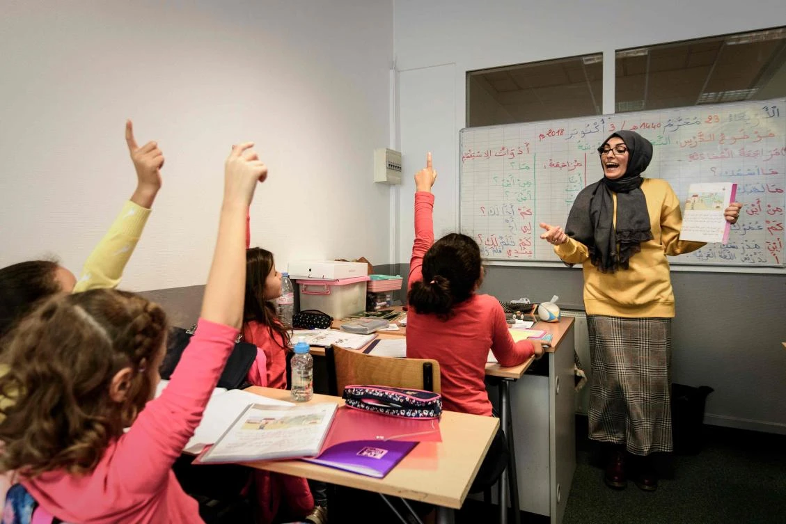 Lissane said that the religious component of its Arabic course is “very light.” (AFP)